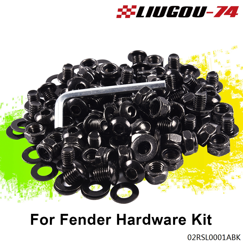 Universal STAINLESS STEEL Complete Fender Flare Hardware Kit Front